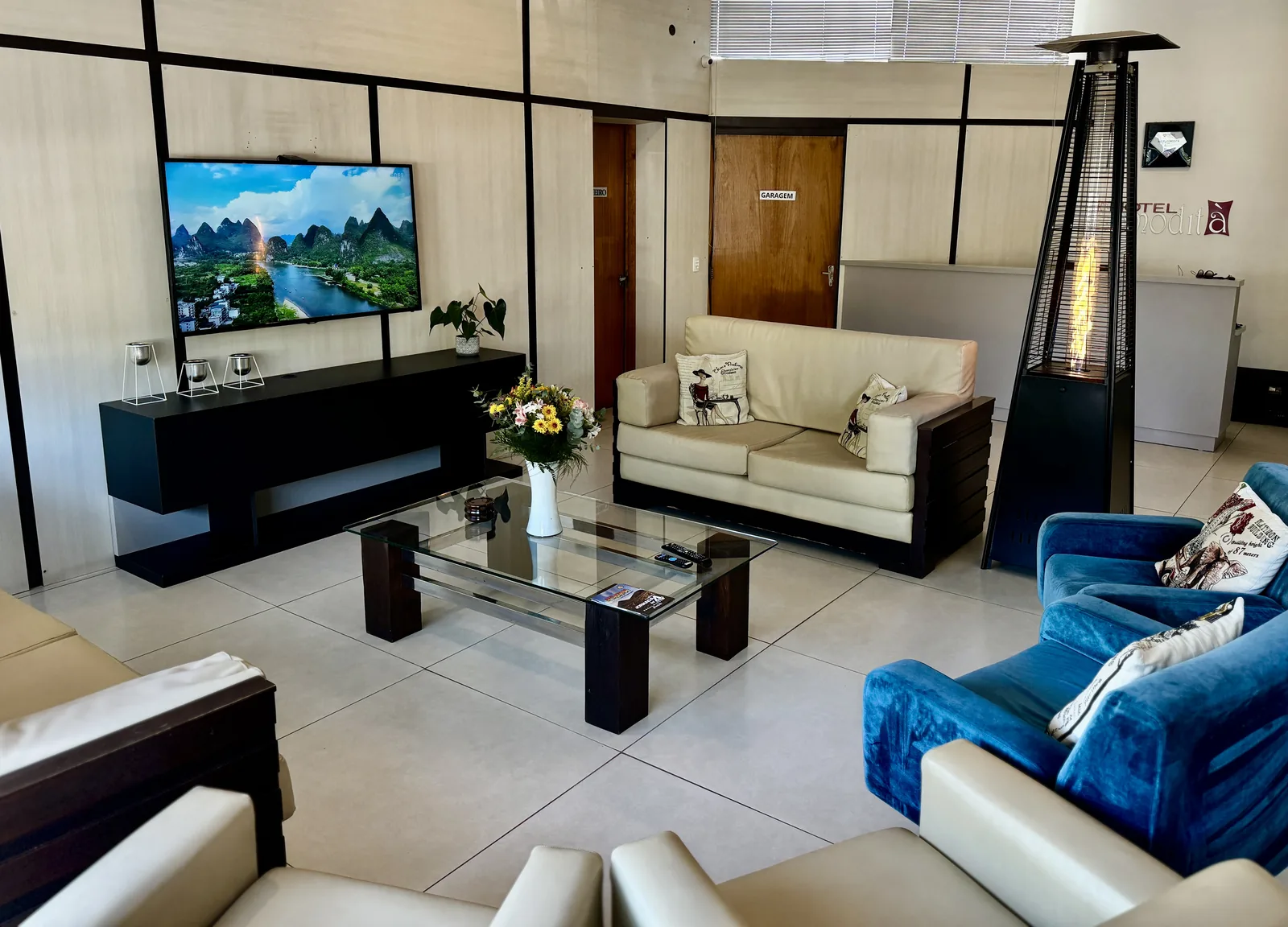 Sala de estar do hotel